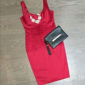 Red Calvin Klein Cocktail Dress Size 4